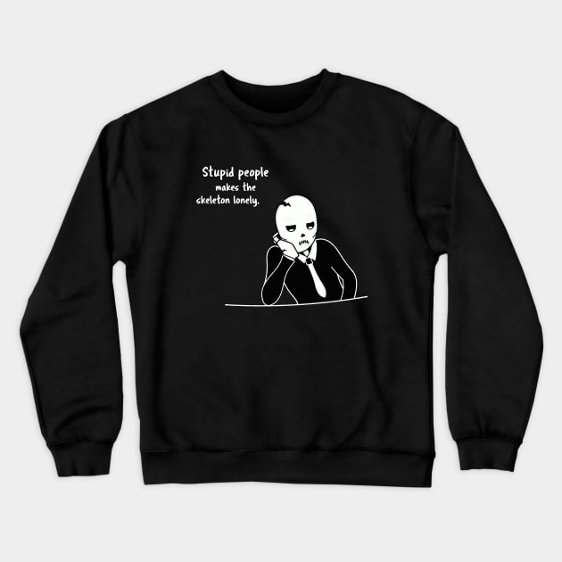 'Aesthetic Alone Skull Logo Design' Crewneck Sweatshirt by Al-loony